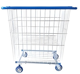 L-200 CARRO CONDOMÍNIO DUPLO PARA COMPRAS | MEDIDAS: 850 X 550 X 850 mm (C-L-A) | PINTURA: ZINCADO | RODIZIOS: 02 GIRATÓRIOS 4” E 02 RODAS
