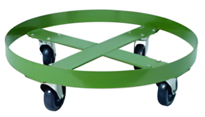 TR-200 CARRO TARTARUGA REDONDO P/TAMBOR | MEDIDAS: 59,5 X 59,5 cm | PINTURA: ELETROSTÁTICA – VERDE | 04 RODÍZIOS GIRATÓRIO DE 3”