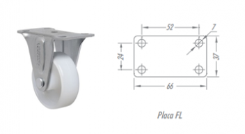 RODÍZIO 2” Fixo FL210 NT – NYLON TÉCNICO